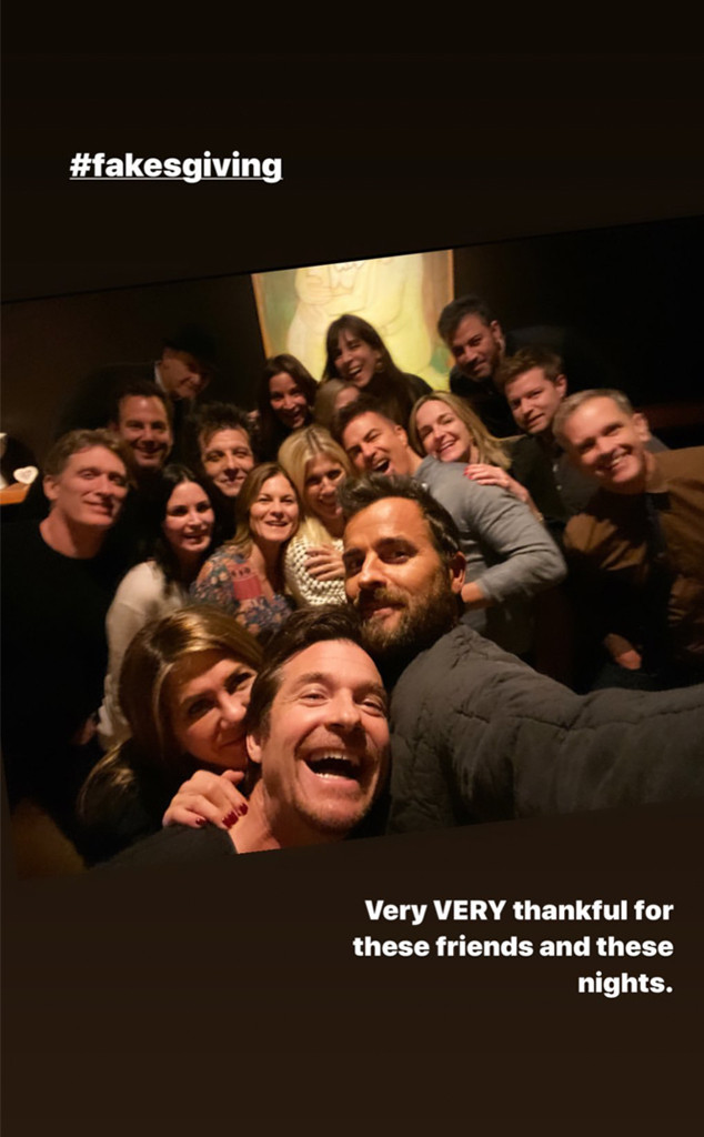 Justin Theroux, Jennifer Aniston, Courteney Cox, Jimmy Fallon, Will Arnett, Jason Bateman, Thanksgiving